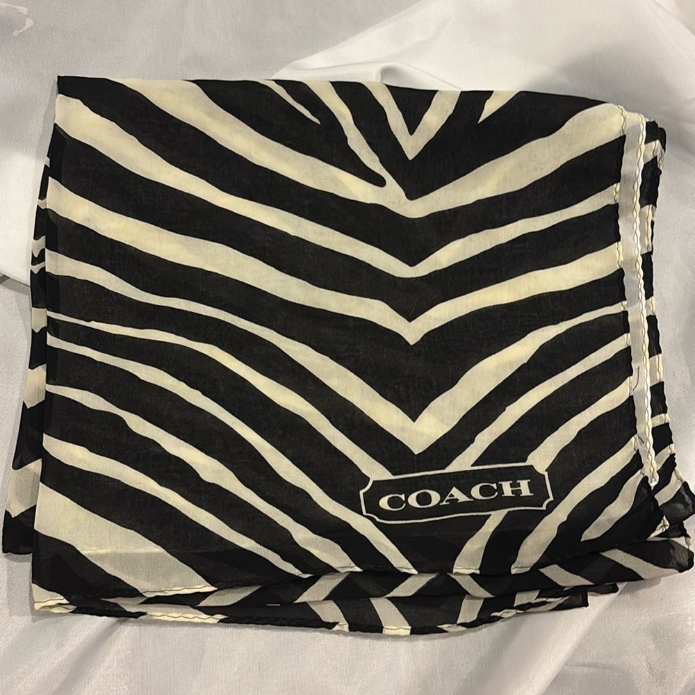 Coach Zebra Print Scarf